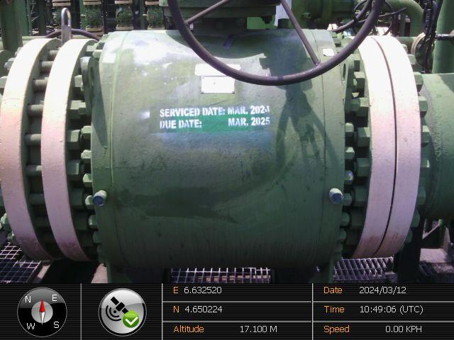 Pipeline Valve with Service Sticker