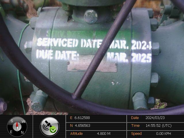 Valve Service Date Sticker Closeup